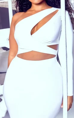 Plus Cut Out One Shoulder Midi Dress-PrettyLittleThing Discount
