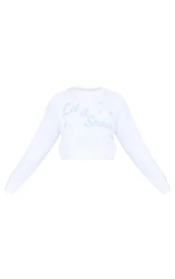PrettyLittleThing Sweaters*Plus Let It Snow Cropped Christmas Sweater