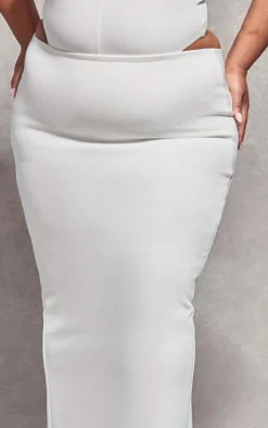 Best PrettyLittleThing Plus Low Rise Maxi Skirt White