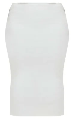 Best PrettyLittleThing Plus Low Rise Maxi Skirt White
