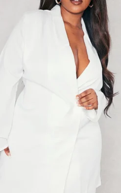 Plus Oversized Double Breasted Blazer Dress-PrettyLittleThing Clearance