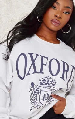 Plus White Oxford Polo Sweat