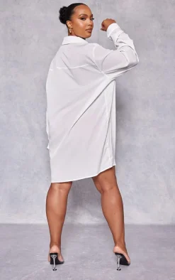 Plus Plain Shirt Dress-PrettyLittleThing Online