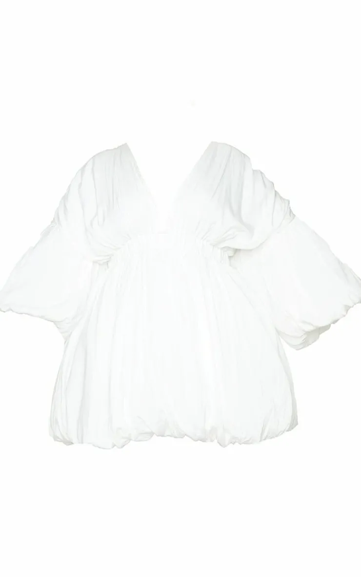 Plus Puff Sleeve Puffball Hem Dress-PrettyLittleThing Best