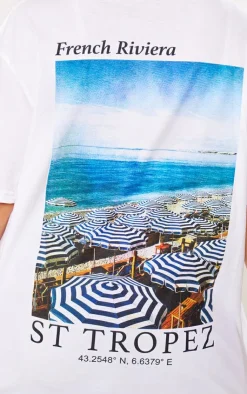 PrettyLittleThing T-Shirts*Plus Riviera Graphic Oversized T Shirt