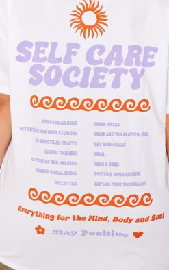 PrettyLittleThing T-Shirts*Plus Self Care Oversized Graphic T-shirt