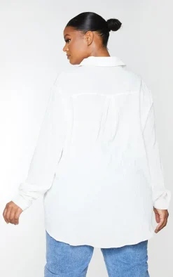 PrettyLittleThing Shirts*Plus Textured Oversized Shirt