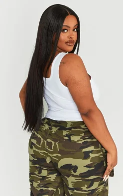 PrettyLittleThing Corsets*Plus Textured Seam Detail Corset Top