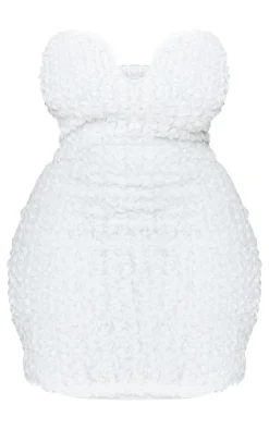 Plus Texured Wired Bandeau Mini Dress-PrettyLittleThing New