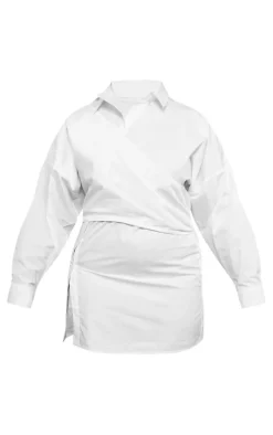 Plus Wrap Front Shirt Dress-PrettyLittleThing Best
