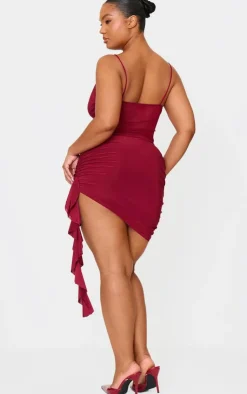 Plus Double Layer Slinky Mesh Panel Bodycon Dress-PrettyLittleThing Discount