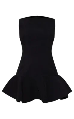 Premium Racer Frill Hem Bodycon Dress-PrettyLittleThing Sale