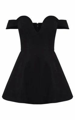 Premium Wired Bardot Shift Dress-PrettyLittleThing Best