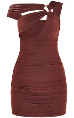 Premium Lined Mesh Ring Detail Bodycon Dress-PrettyLittleThing