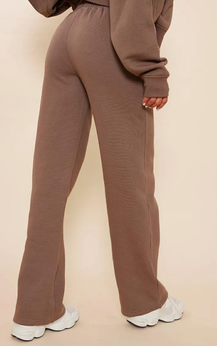 Premium Coffee Printed Straight Leg Sweatpants