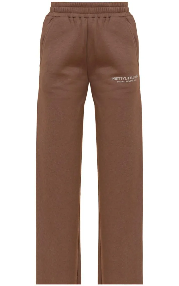 Premium Coffee Printed Straight Leg Sweatpants