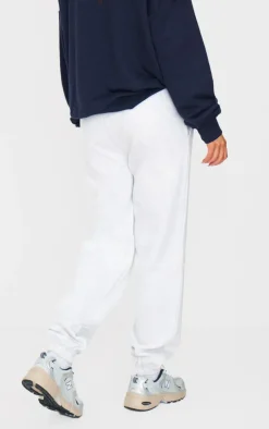 PrettyLittleThing Grey Sweatsuits*Premium Heather Sports Academy Puff Print Oversized Sweatpants