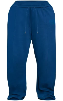 Best PrettyLittleThing Premium Plus Oversized Pintuck Wide Leg Sweatpants Navy