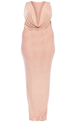 Premium Plus Embellished Mesh Maxi Dress-PrettyLittleThing Best