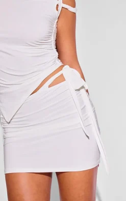 Sale PrettyLittleThing Premium Double Layered Mini Skirt White
