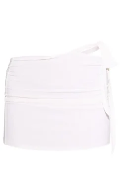 Sale PrettyLittleThing Premium Double Layered Mini Skirt White