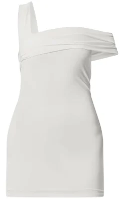 Premium Double Layer Slinky Ruched Bodycon Dress-PrettyLittleThing