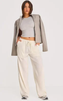 PrettyLittleThing Christmas Day Outfits*Premium Satin Low Rise Drawstring Pants