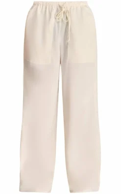 PrettyLittleThing Christmas Day Outfits*Premium Satin Low Rise Drawstring Pants