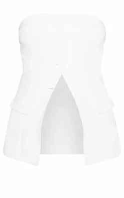 Premium Tailored Woven Top-PrettyLittleThing Clearance