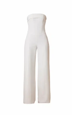 Premium Woven Bandeau Wide Leg Jumpsuit-PrettyLittleThing Sale