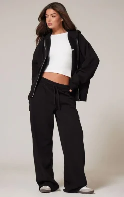 PrettyLittleThing Christmas Shop*Premium Embroidered Zip Front Oversized Hoodie