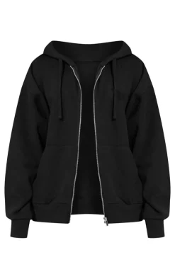 PrettyLittleThing Christmas Shop*Premium Embroidered Zip Front Oversized Hoodie