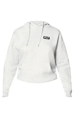 PrettyLittleThing Grey Sweatsuits*Logo Badge Detailed Oversized Hoodie