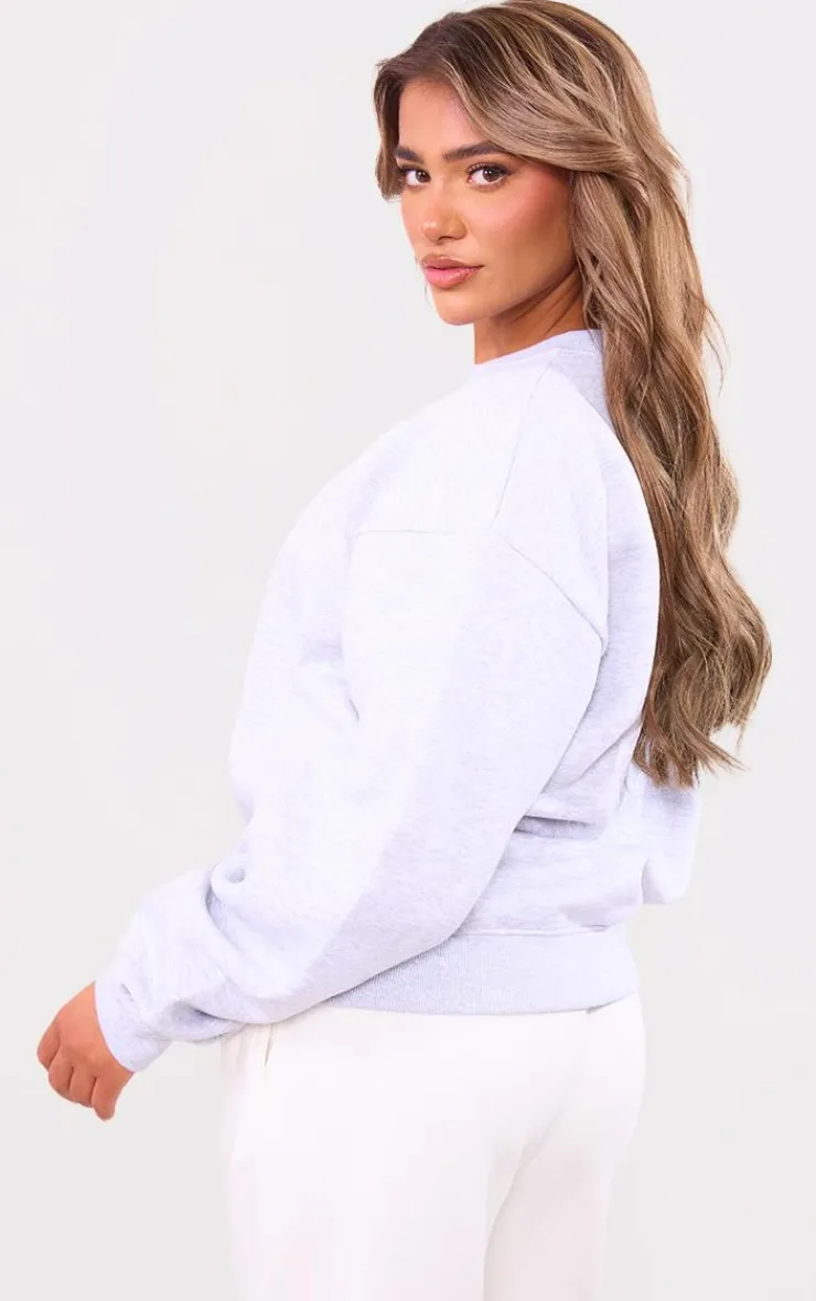 PrettyLittleThing Oversized Sweaters*Graphic Oversized Crewneck Sweatshirt