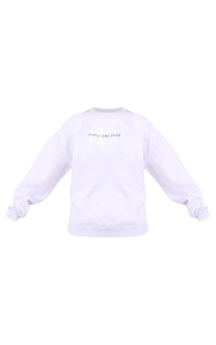 PrettyLittleThing Oversized Sweaters*Graphic Oversized Crewneck Sweatshirt