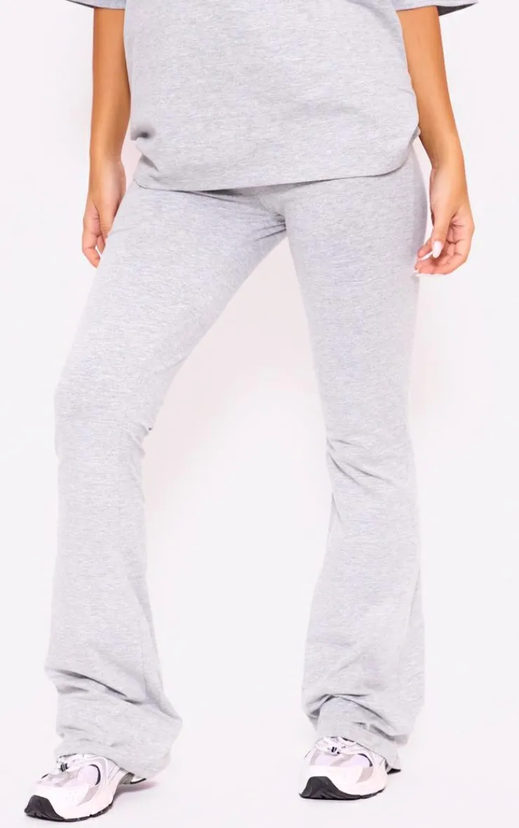Clearance PrettyLittleThing Print Flared Pant Ash Grey