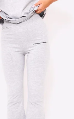 Clearance PrettyLittleThing Print Flared Pant Ash Grey