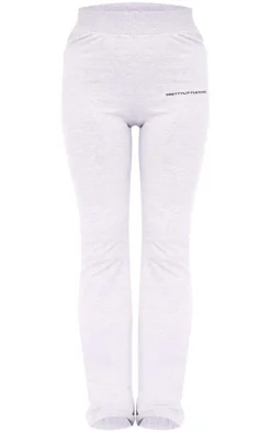 Clearance PrettyLittleThing Print Flared Pant Ash Grey