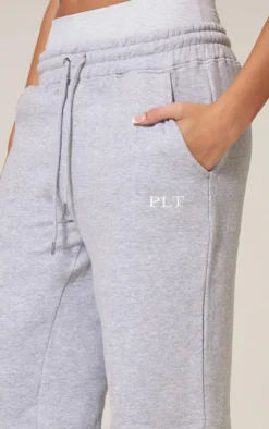 Hot PrettyLittleThing Oversized Low Rise Wide Leg Sweatpants Ash Grey