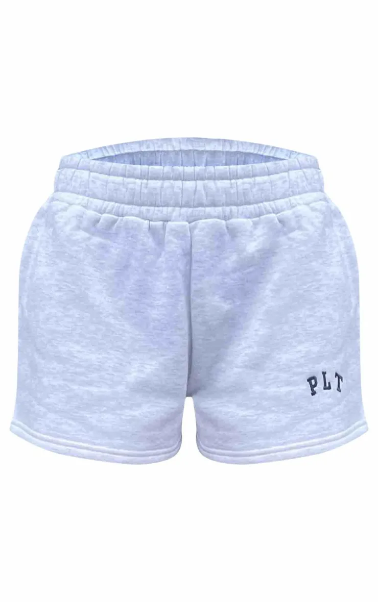 Sale PrettyLittleThing Logo Sweat Shorts Ash Grey