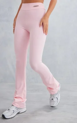 PrettyLittleThing Gym Leggings*Sport Metal Badge Sculpt High Waist Flare Pants