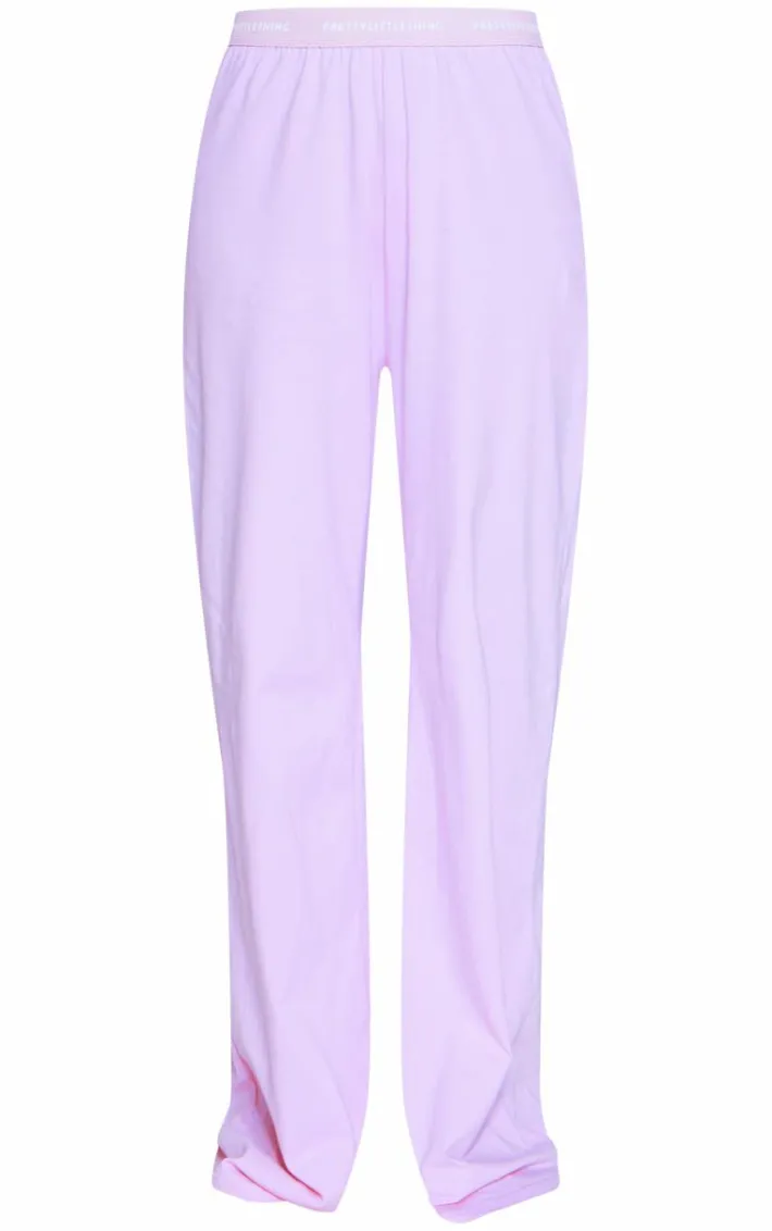 PRETTYLITTLETHING Baby Pink Tape Detail PJ Pants