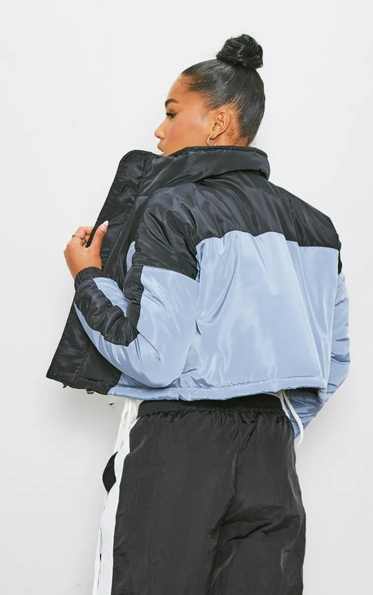 PrettyLittleThing Puffer Jackets*Chevron Cropped Puffer Coat