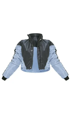 PrettyLittleThing Puffer Jackets*Chevron Cropped Puffer Coat