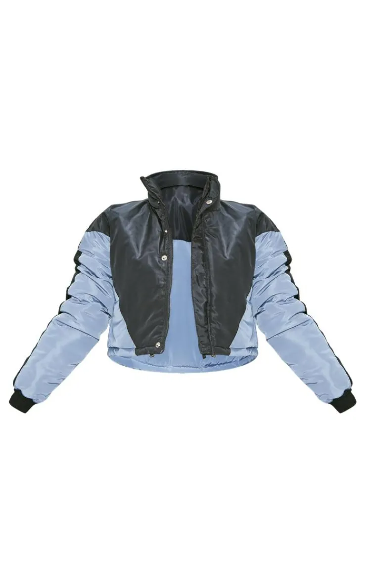 PrettyLittleThing Puffer Jackets*Chevron Cropped Puffer Coat