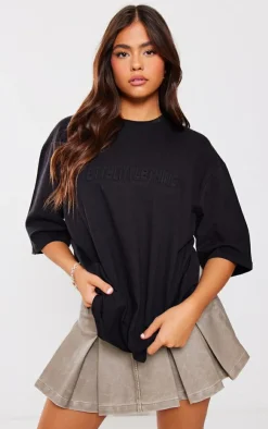 PrettyLittleThing T-Shirts*Embossed Oversized T Shirt
