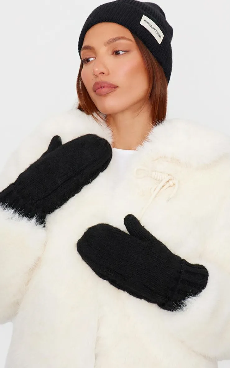 PrettyLittleThing Hats*Logo Rib Beanie