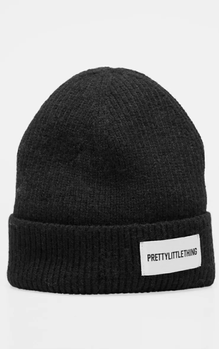 PrettyLittleThing Hats*Logo Rib Beanie