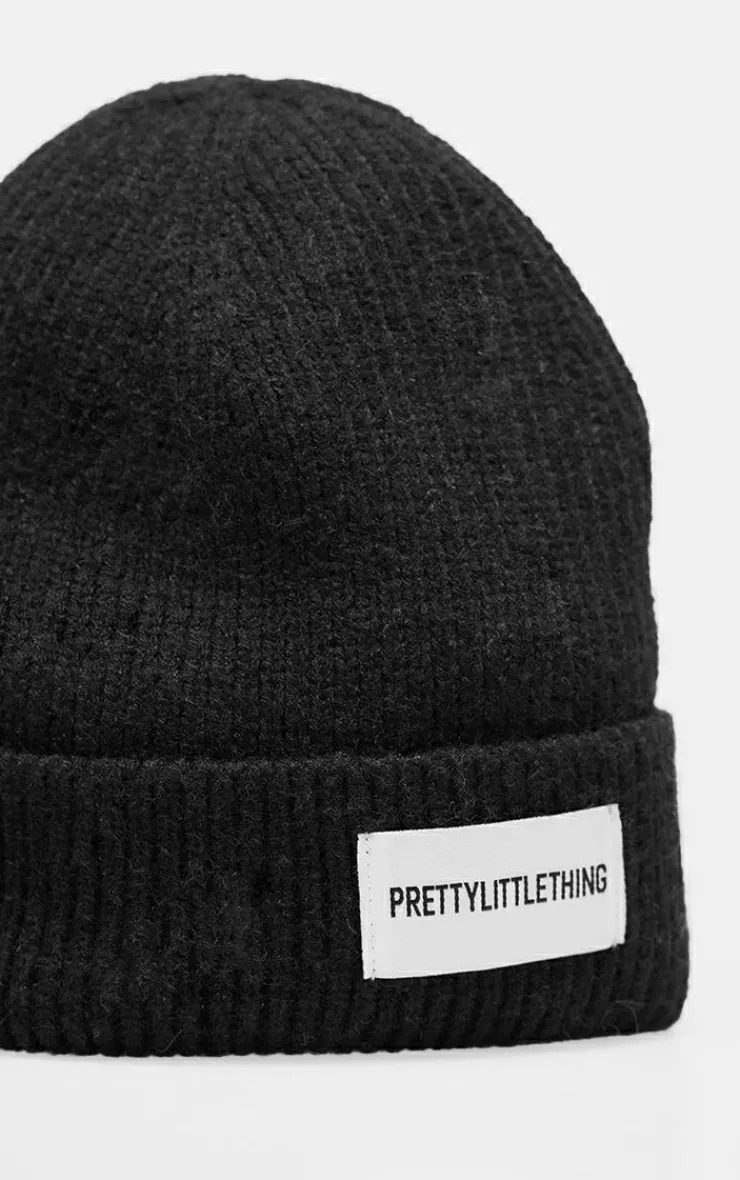 PrettyLittleThing Hats*Logo Rib Beanie