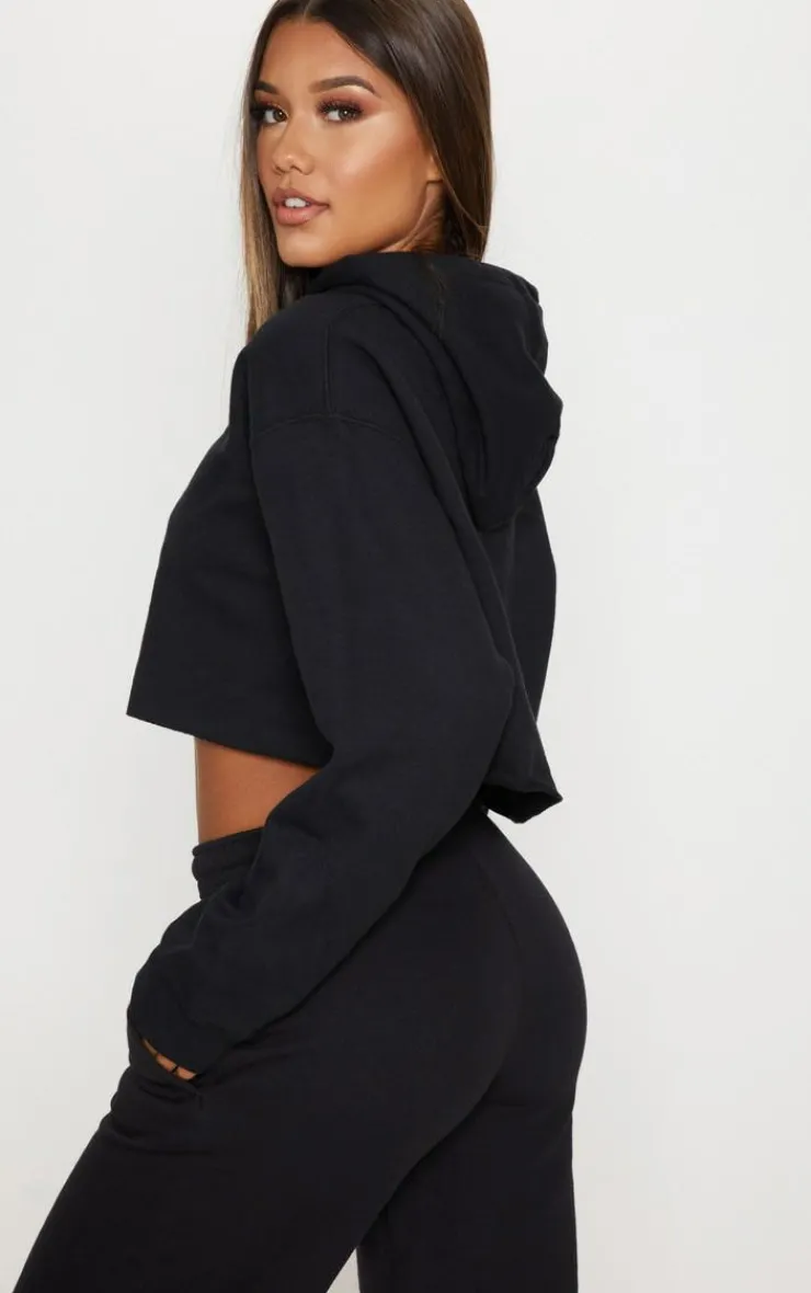 PrettyLittleThing Graphic Sweatsuits*Oversized Crop Hoodie